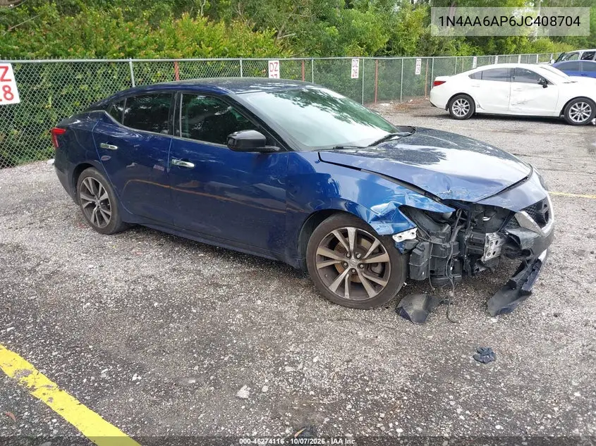 NISSAN MAXIMA 2018, VIN 1N4AA6AP6JC408704