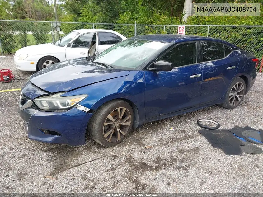 2018 NISSAN MAXIMA VIN 1N4AA6AP6JC408704 — фото 2