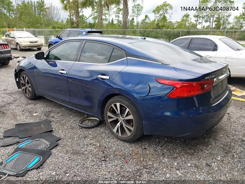 2018 NISSAN MAXIMA VIN 1N4AA6AP6JC408704 — фото 3