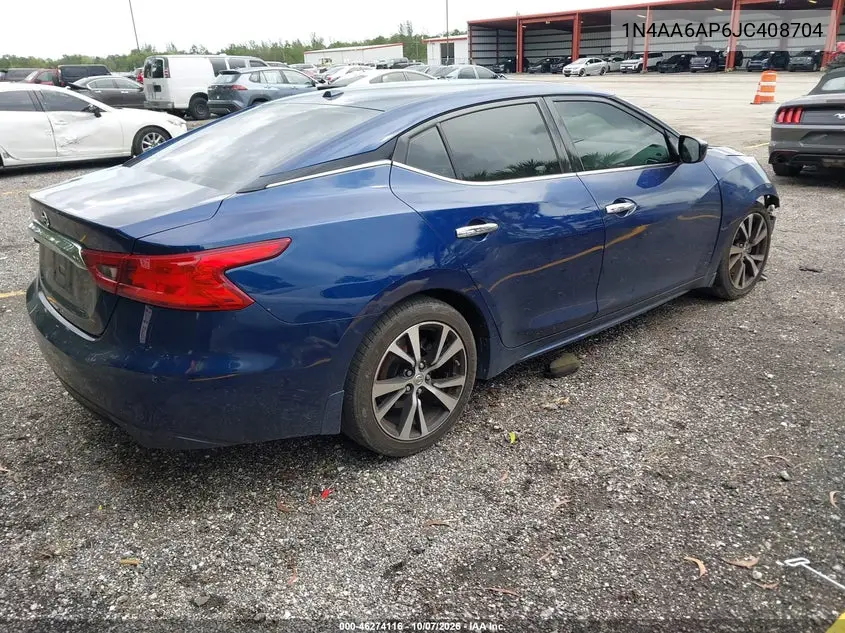 2018 NISSAN MAXIMA VIN 1N4AA6AP6JC408704 — фото 4