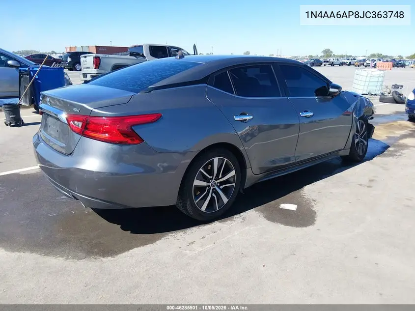 2018 NISSAN MAXIMA VIN 1N4AA6AP8JC363748 — фото 4