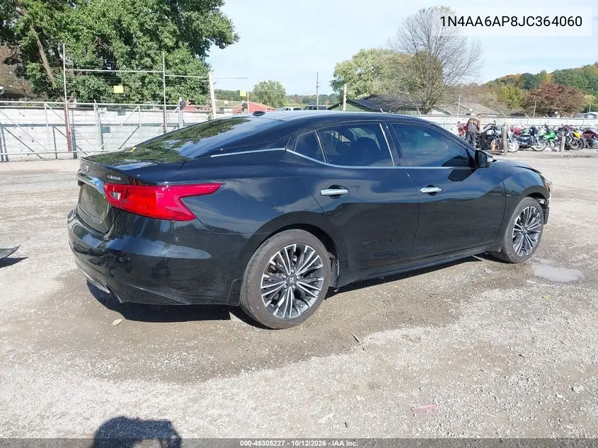 2018 NISSAN MAXIMA VIN 1N4AA6AP8JC364060 — фото 4