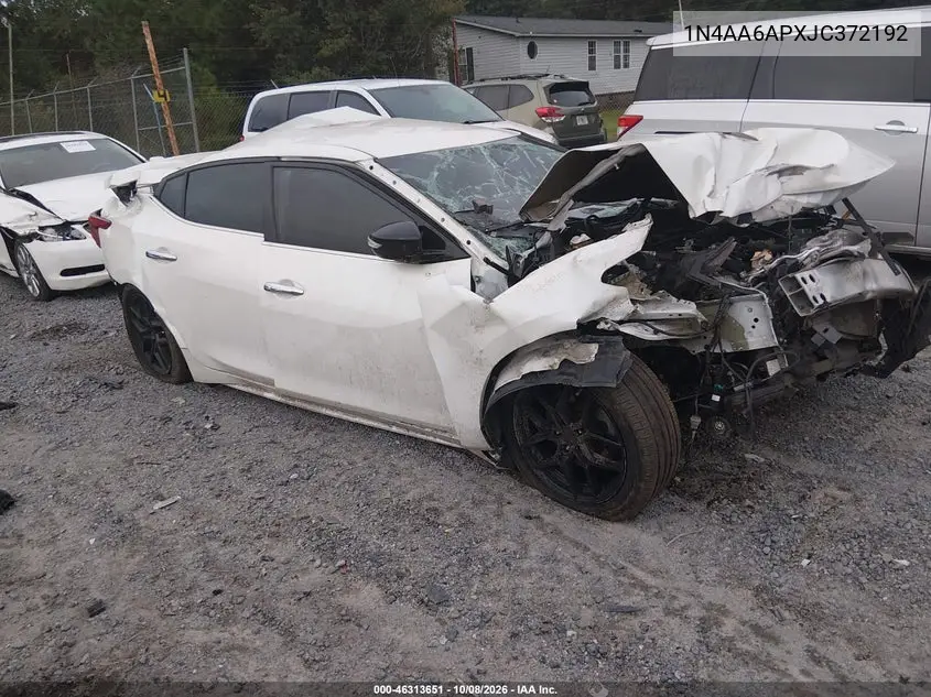 NISSAN MAXIMA 2018, VIN 1N4AA6APXJC372192