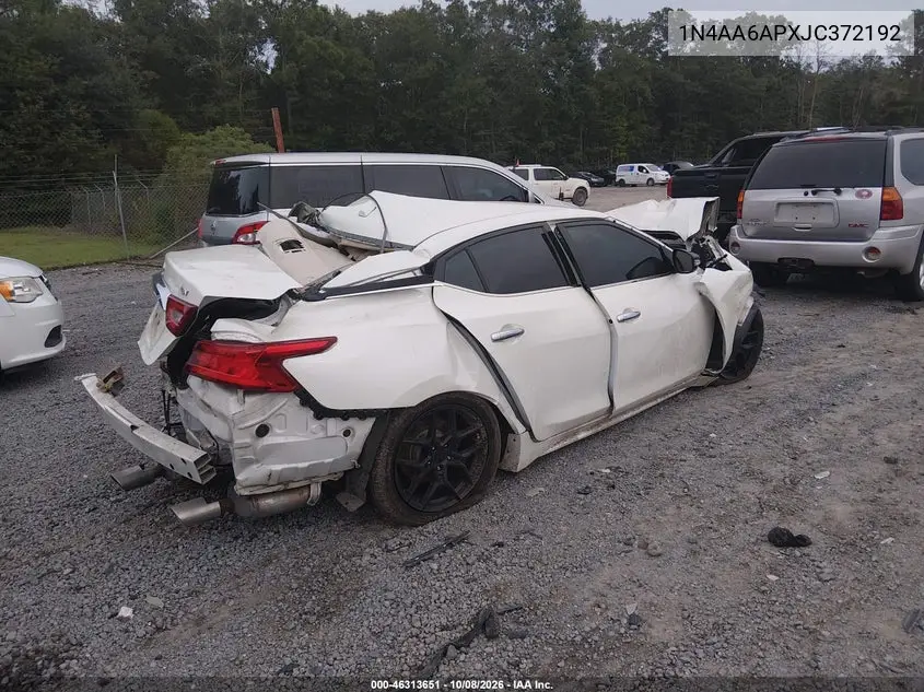 2018 NISSAN MAXIMA VIN 1N4AA6APXJC372192 — фото 4