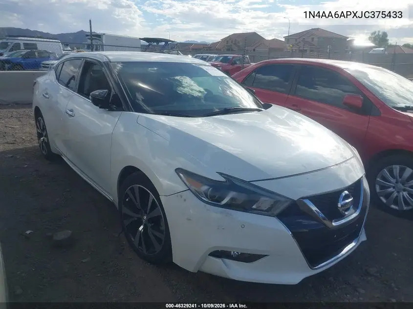 NISSAN MAXIMA 2018, VIN 1N4AA6APXJC375433