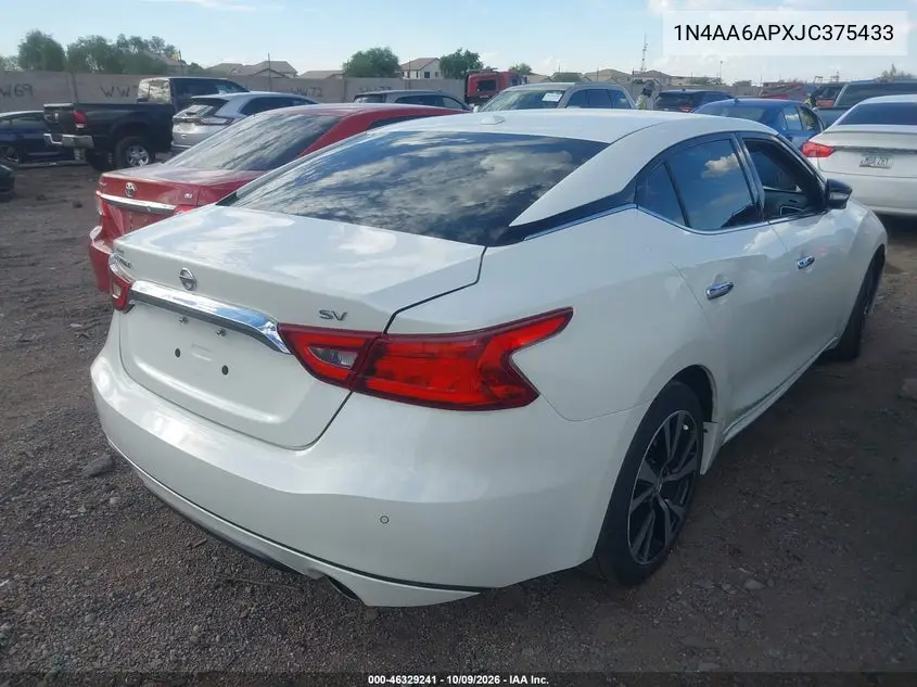 2018 NISSAN MAXIMA VIN 1N4AA6APXJC375433 — фото 4
