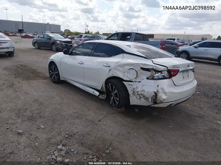 2018 NISSAN MAXIMA VIN 1N4AA6AP2JC398592 — фото 3