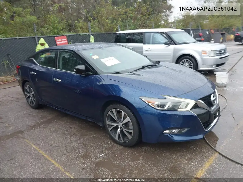 NISSAN MAXIMA 2018, VIN 1N4AA6AP2JC361042