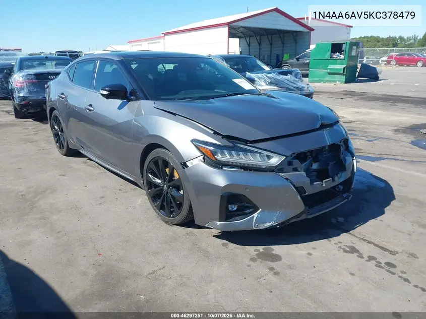NISSAN MAXIMA 2019, VIN 1N4AA6AV5KC378479