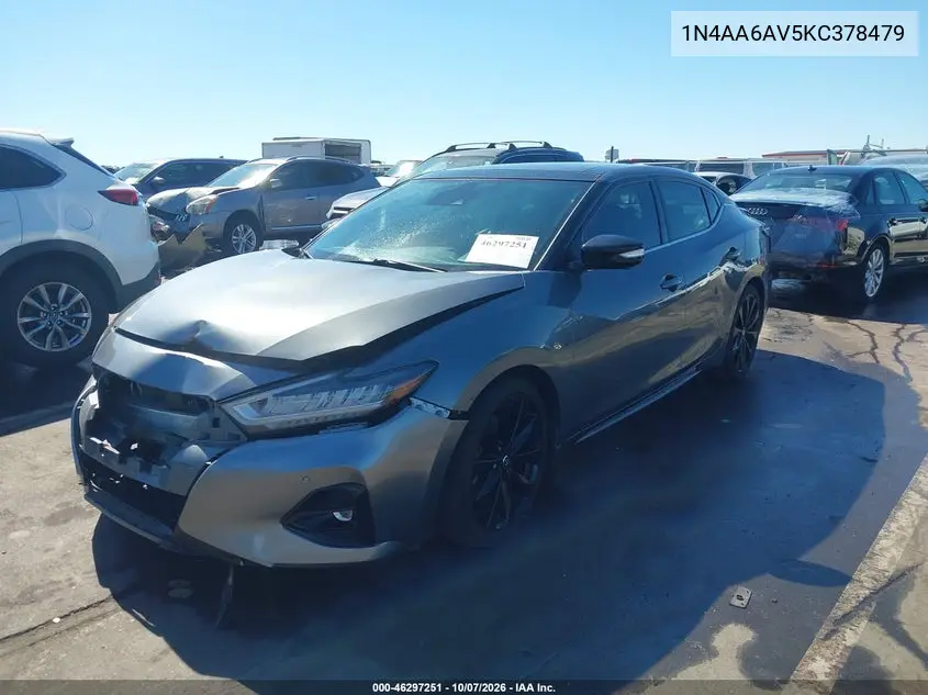 2019 NISSAN MAXIMA VIN 1N4AA6AV5KC378479 — фото 2