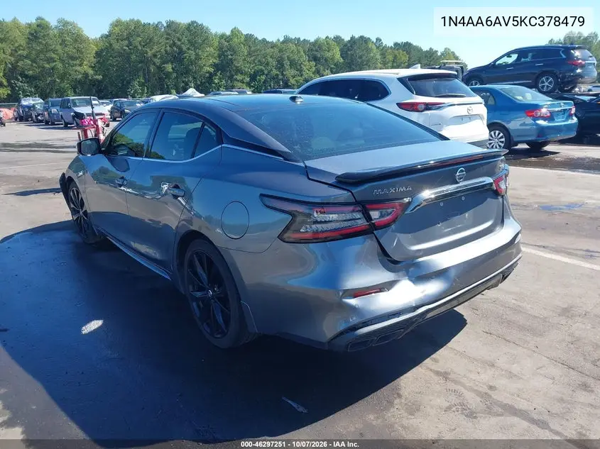 2019 NISSAN MAXIMA VIN 1N4AA6AV5KC378479 — фото 3