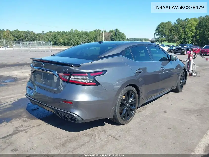 2019 NISSAN MAXIMA VIN 1N4AA6AV5KC378479 — фото 4