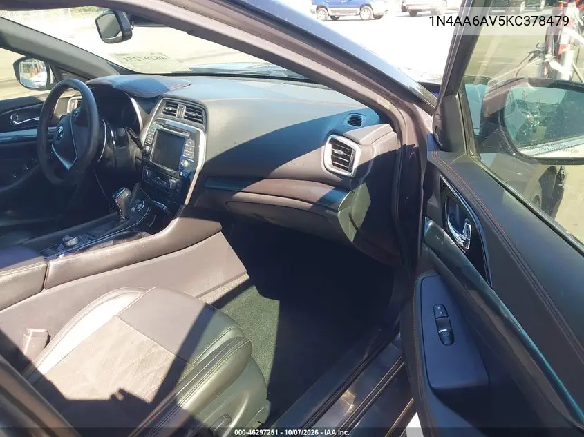 2019 NISSAN MAXIMA VIN 1N4AA6AV5KC378479 — фото 5