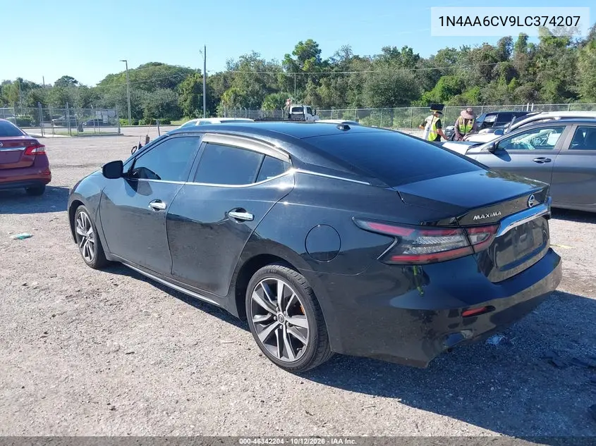 2020 NISSAN MAXIMA VIN 1N4AA6CV9LC374207 — фото 3