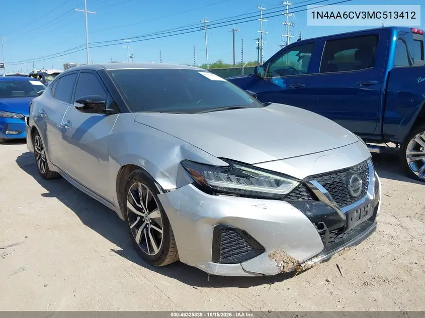 NISSAN MAXIMA 2021, VIN 1N4AA6CV3MC513412