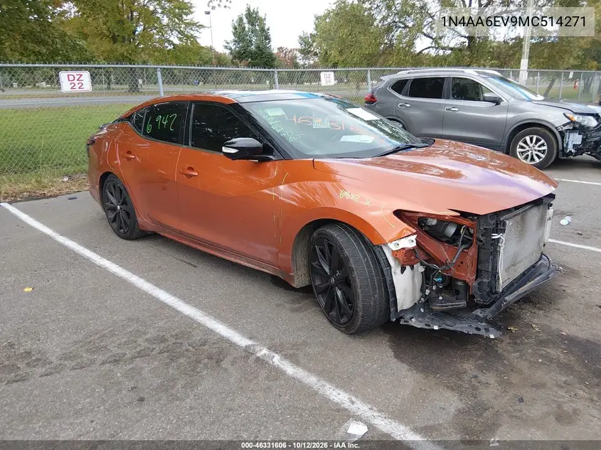NISSAN MAXIMA 2021, VIN 1N4AA6EV9MC514271