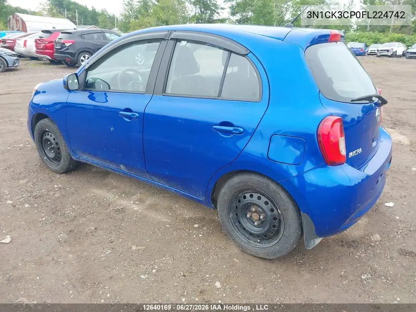 2015 NISSAN MICRA VIN 3N1CK3CP0FL224742 — фото 3