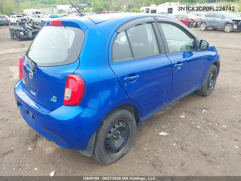 2015 NISSAN MICRA VIN 3N1CK3CP0FL224742 — фото 4