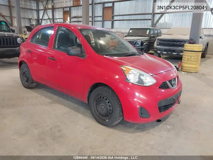 NISSAN MICRA 2015, VIN 3N1CK3CP5FL208049