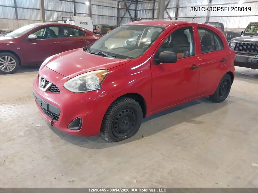 2015 NISSAN MICRA VIN 3N1CK3CP5FL208049 — фото 2