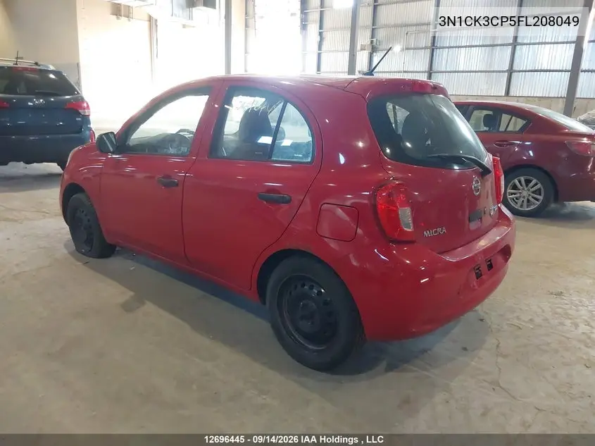2015 NISSAN MICRA VIN 3N1CK3CP5FL208049 — фото 3