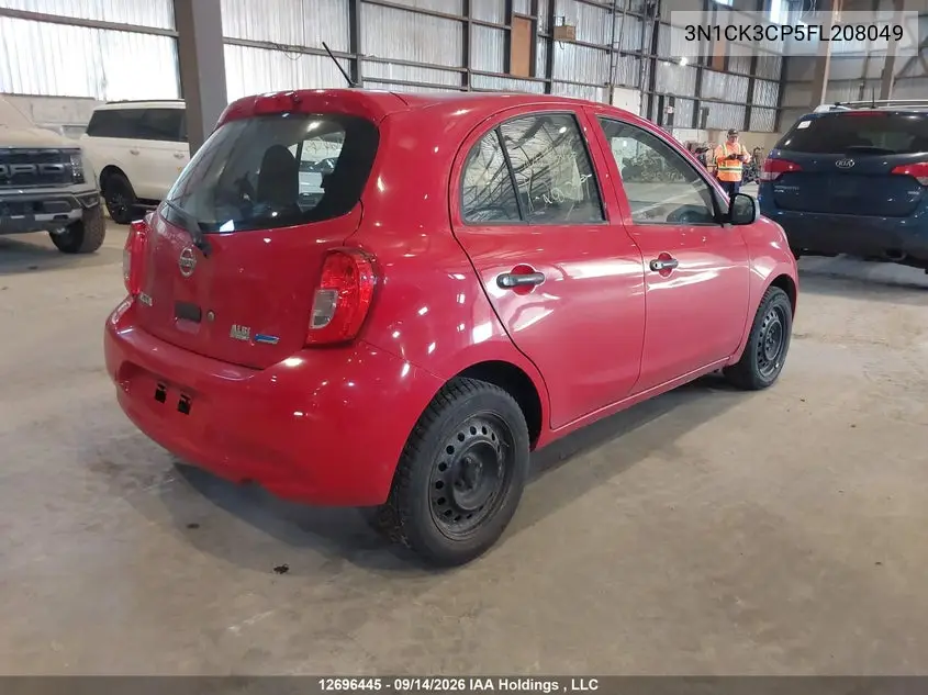 2015 NISSAN MICRA VIN 3N1CK3CP5FL208049 — фото 4