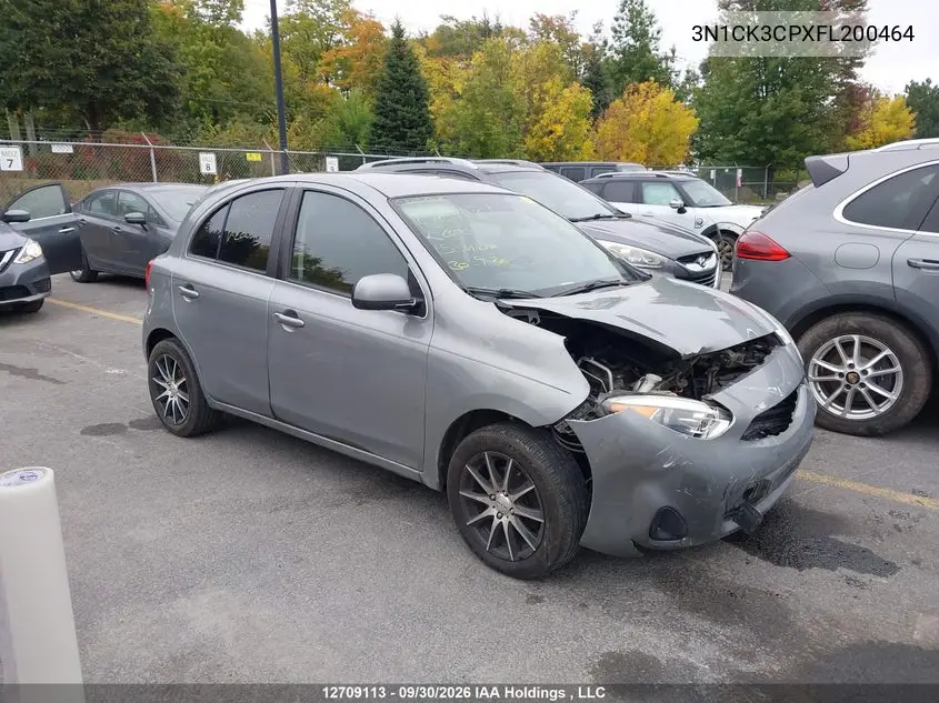 NISSAN MICRA 2015, VIN 3N1CK3CPXFL200464