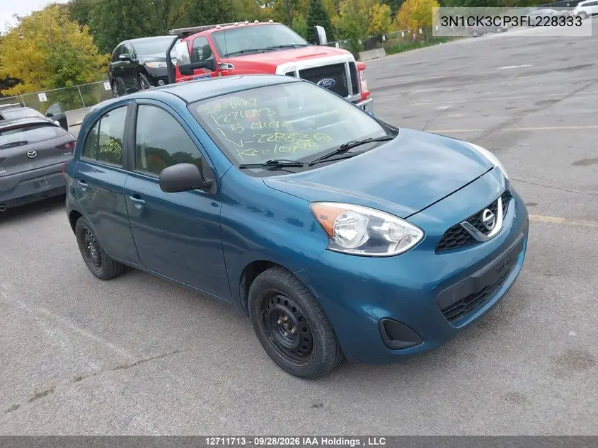 NISSAN MICRA 2015, VIN 3N1CK3CP3FL228333