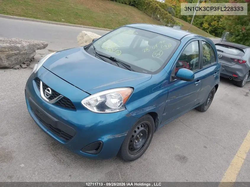 2015 NISSAN MICRA VIN 3N1CK3CP3FL228333 — фото 2