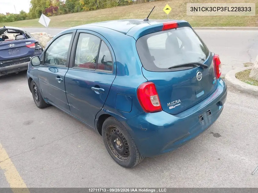 2015 NISSAN MICRA VIN 3N1CK3CP3FL228333 — фото 3