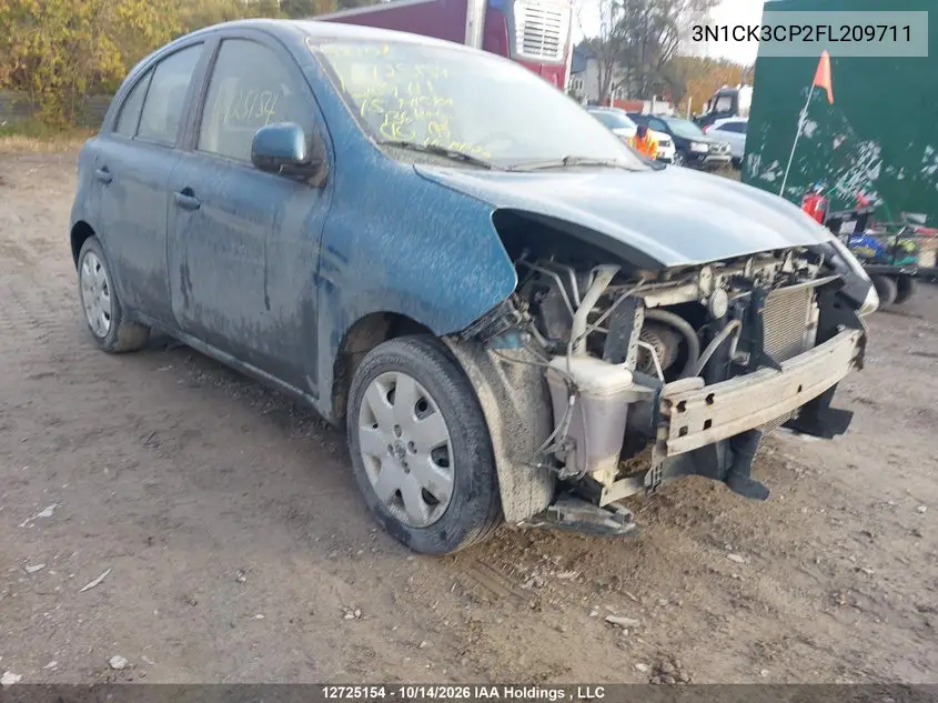 NISSAN MICRA 2015, VIN 3N1CK3CP2FL209711