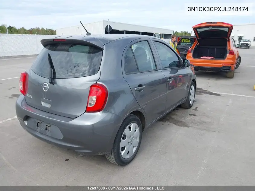 2018 NISSAN MICRA VIN 3N1CK3CPXJL248474 — фото 4