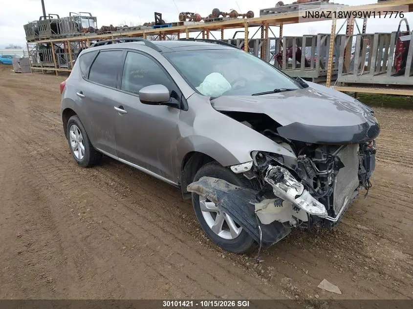 NISSAN MURANO 2009, VIN JN8AZ18W99W117776