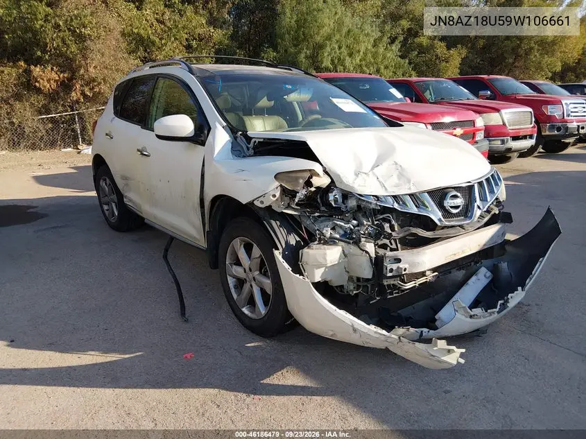 NISSAN MURANO 2009, VIN JN8AZ18U59W106661