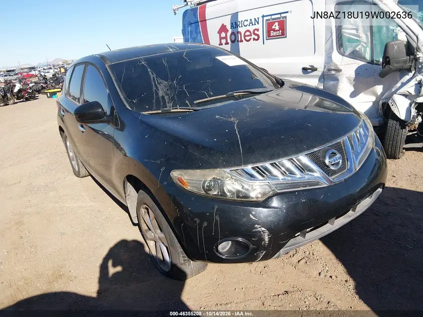 NISSAN MURANO 2009, VIN JN8AZ18U19W002636