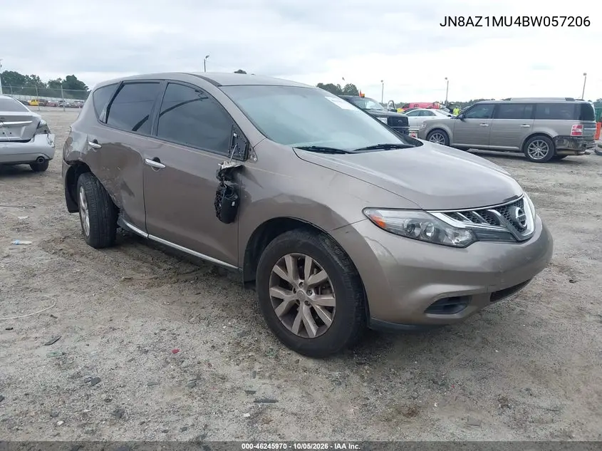 NISSAN MURANO 2011, VIN JN8AZ1MU4BW057206