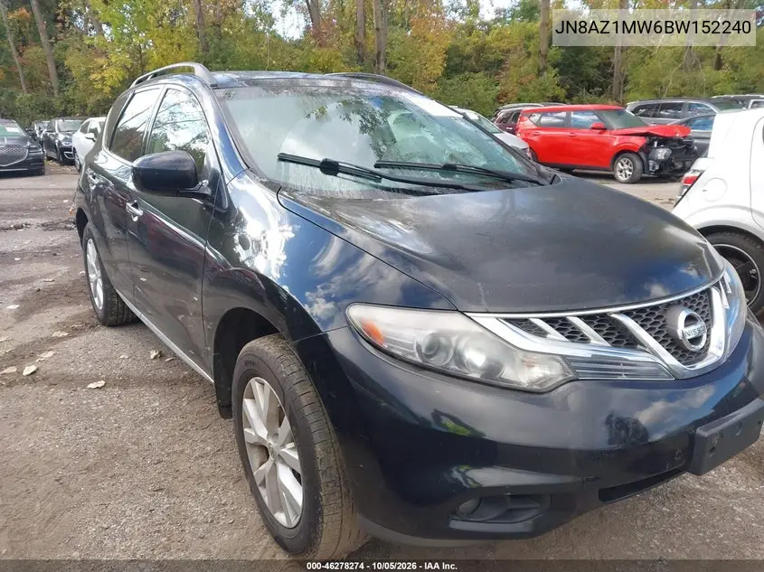 NISSAN MURANO 2011, VIN JN8AZ1MW6BW152240