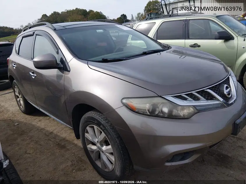 NISSAN MURANO 2011, VIN JN8AZ1MW0BW163976
