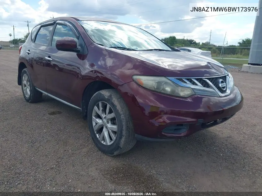 NISSAN MURANO 2011, VIN JN8AZ1MW6BW173976