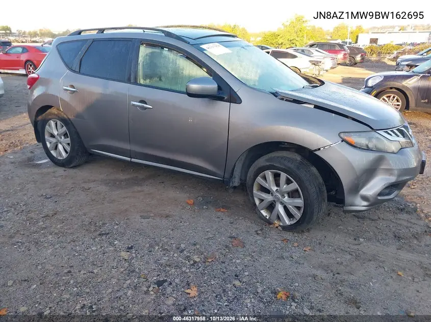 NISSAN MURANO 2011, VIN JN8AZ1MW9BW162695