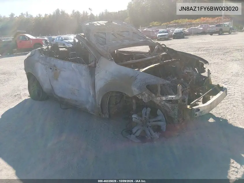 NISSAN MURANO 2011, VIN JN8AZ1FY6BW003020