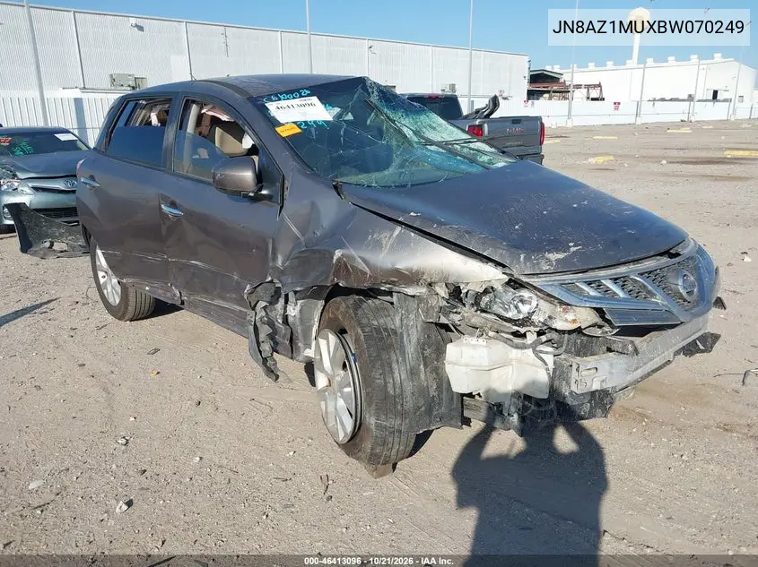 NISSAN MURANO 2011, VIN JN8AZ1MUXBW070249