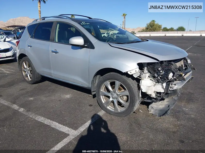 NISSAN MURANO 2012, VIN JN8AZ1MWXCW215308