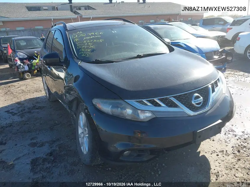 NISSAN MURANO 2014, VIN JN8AZ1MWXEW527308