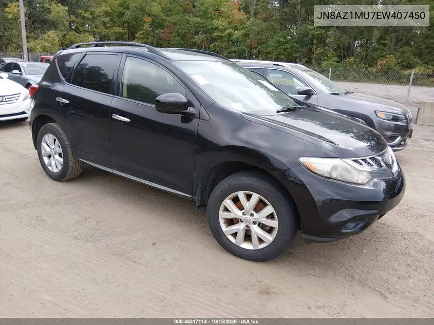 NISSAN MURANO 2014, VIN JN8AZ1MU7EW407450