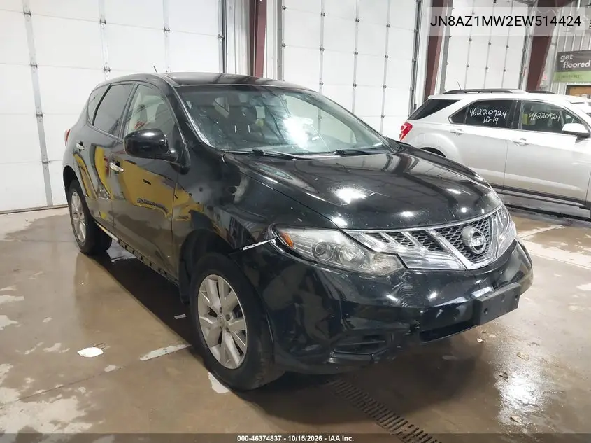 NISSAN MURANO 2014, VIN JN8AZ1MW2EW514424