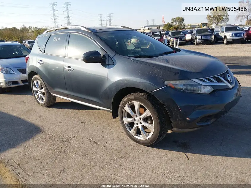NISSAN MURANO 2014, VIN JN8AZ1MW1EW505486