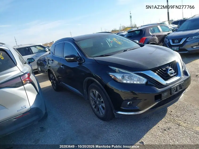 NISSAN MURANO 2015, VIN 5N1AZ2MG9FN277766