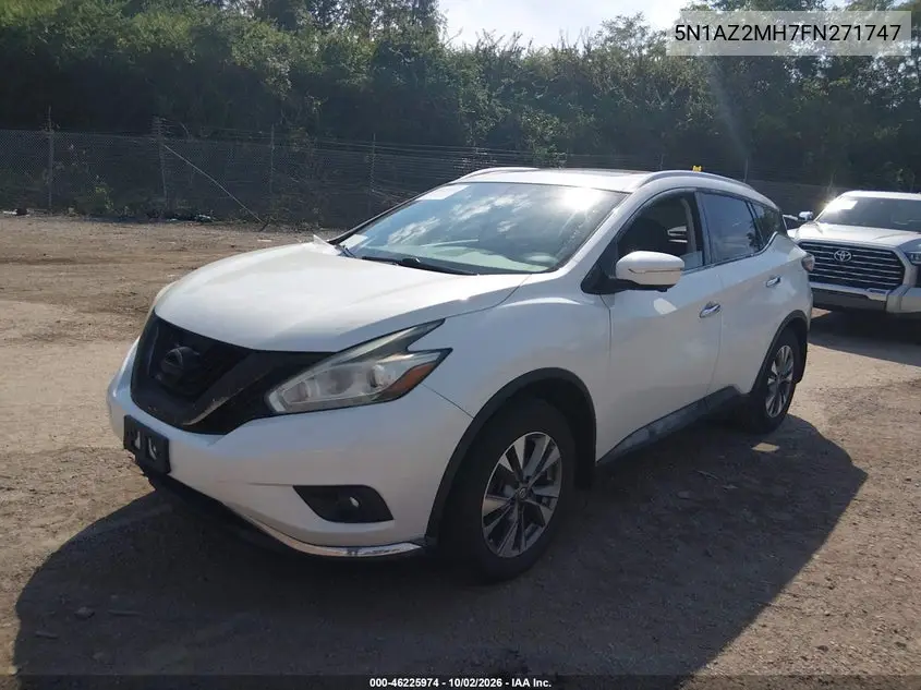 2015 NISSAN MURANO VIN 5N1AZ2MH7FN271747 — фото 2