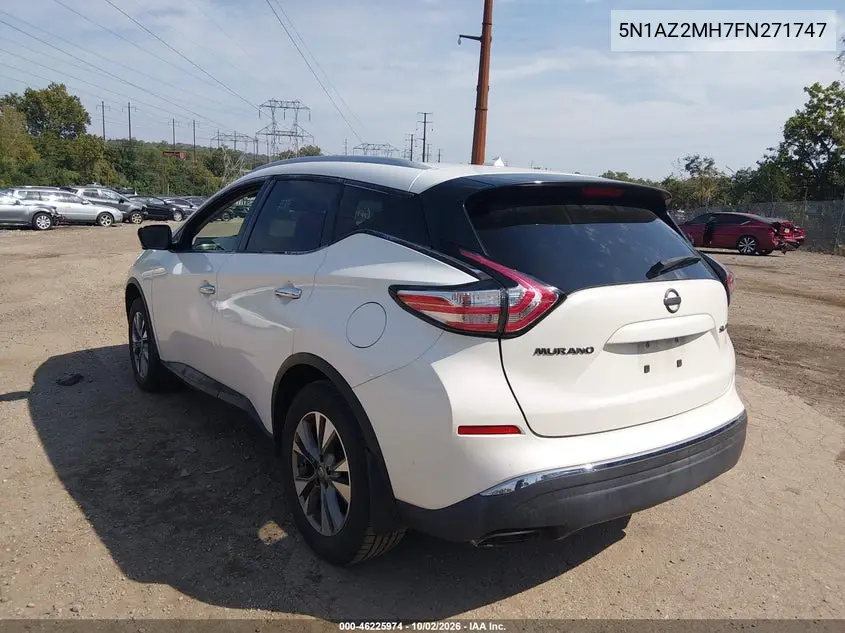 2015 NISSAN MURANO VIN 5N1AZ2MH7FN271747 — фото 3